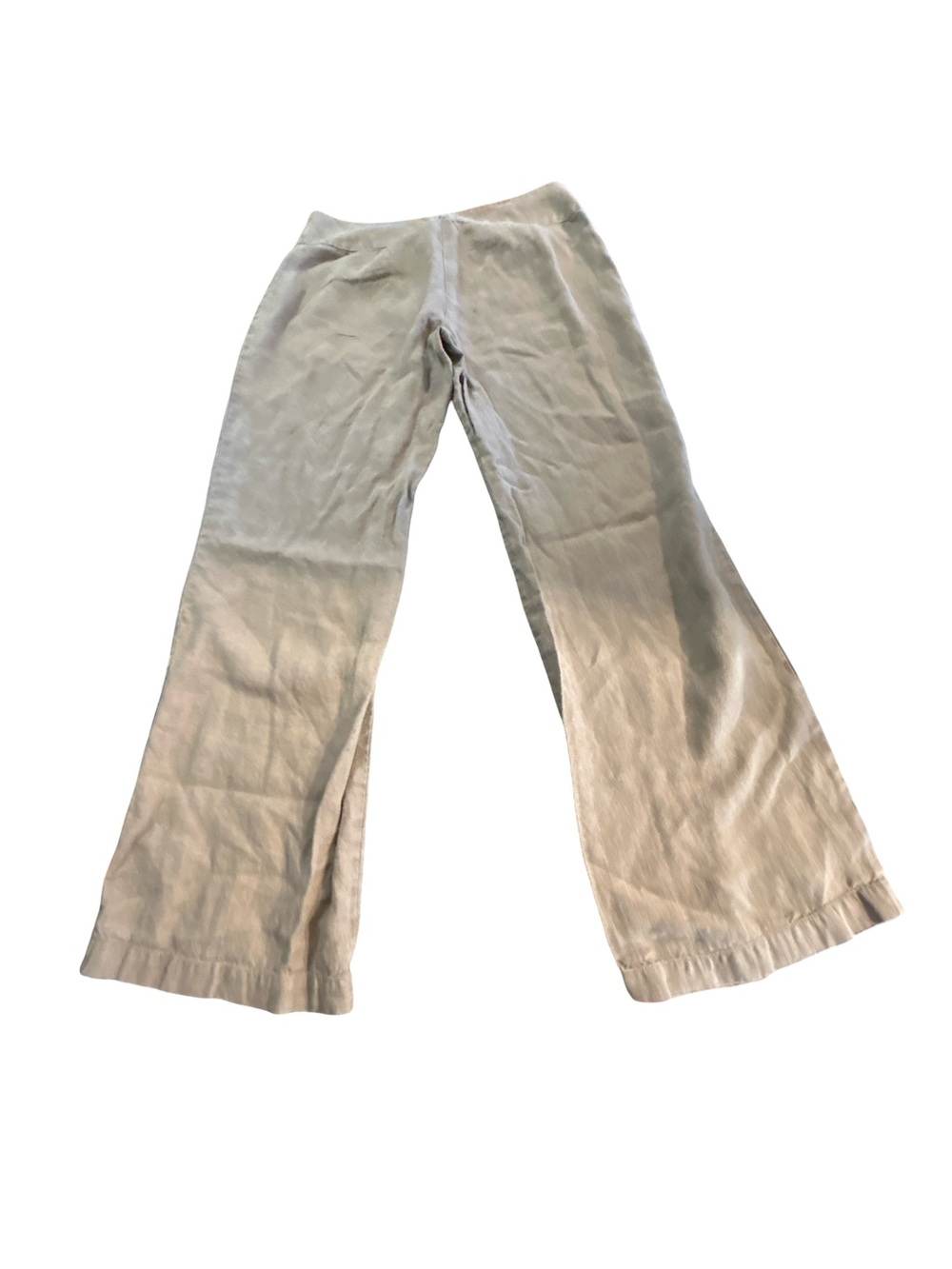 Eileen Fisher Lagenlook 100% Linen Capsule Wide Leg Pants Beige Tan Size 12 - Picture 5 of 7